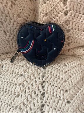 Lug Heart Pouch Rainbow Navy
